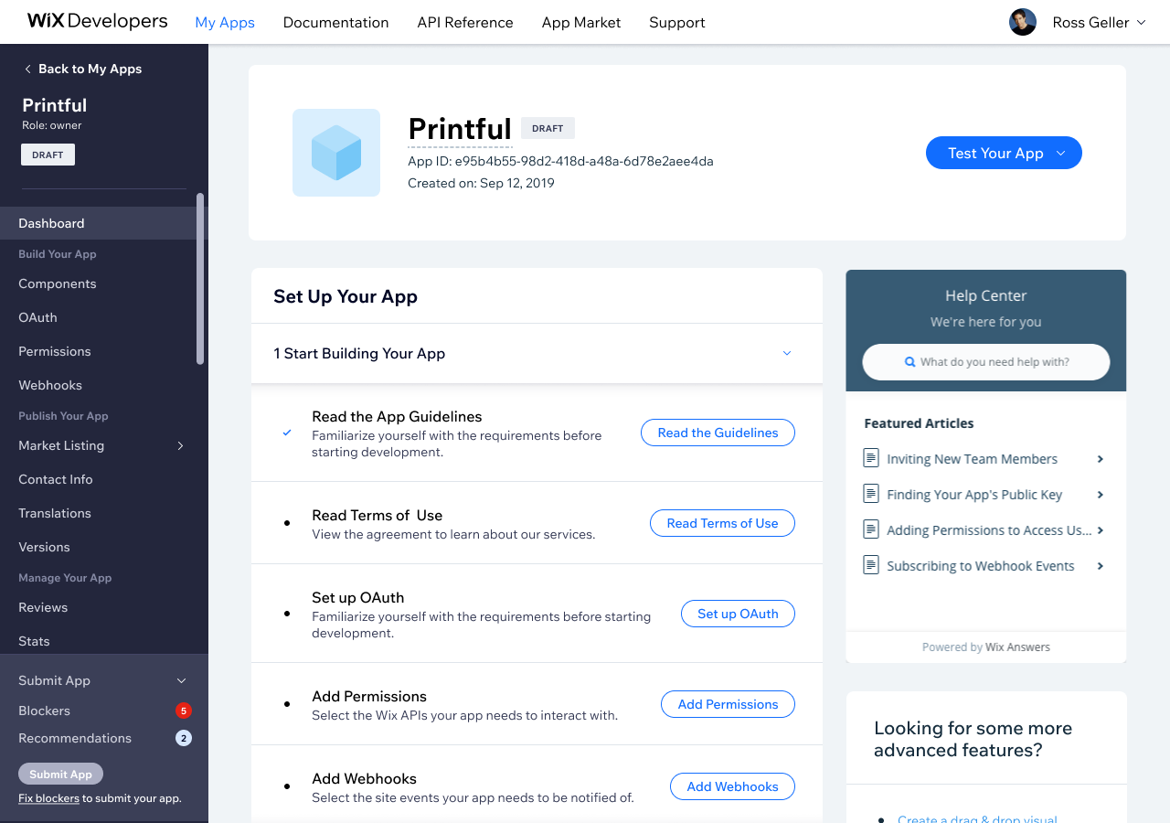 Widget view with active blockers — submission disabled, with a count of issues to resolve